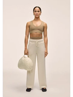 Dámske nohavice CASALL Peachy Straight Leg Jogger, biela farba