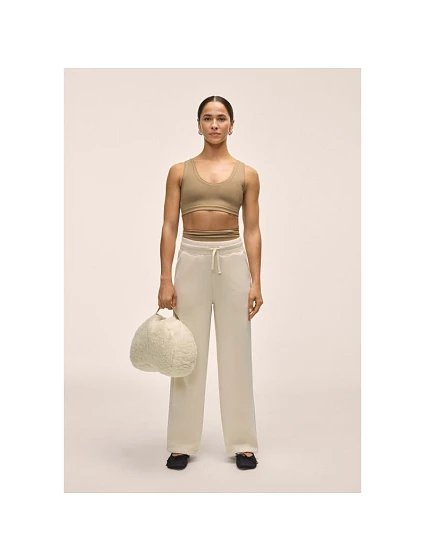 Dámske nohavice CASALL Peachy Straight Leg Jogger, biela farba