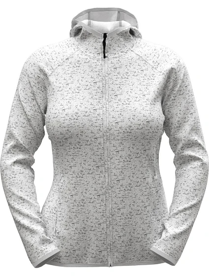 Stedman Lux Knit Fleece Jacket Women Dámska pletená fleecová bunda s kapucňou 05.5560 svetlošedá melírovaná