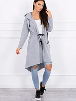 Dlhší zadný plášť sivý