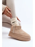 Sněhule na platformě s vzorem béžové model 21645932 - Boto