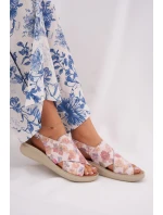 Sandały Damskie Z Eko Skóry W Kwiaty Multikolor Tosmelia Sandały Damskie Z Eko Skóry W Kwiaty Multikolor Tosmelia