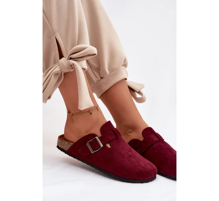 Dámské chodítka s přezkou Bordó Delirisse Dámské chodítka s přezkou Bordó Delirisse