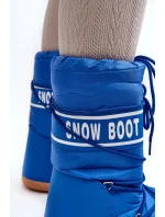 Dámské vysoké boty do sněhu modré model 20976125 - SWEET SHOES