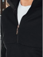 Pánska mikina s golierom čierna FashionStreet BX5885 Pánska mikina s golierom čierna FashionStreet BX5885