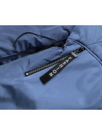 Tmavo modro-biela dámska bunda pre prechodné obdobie (B8037-72026)