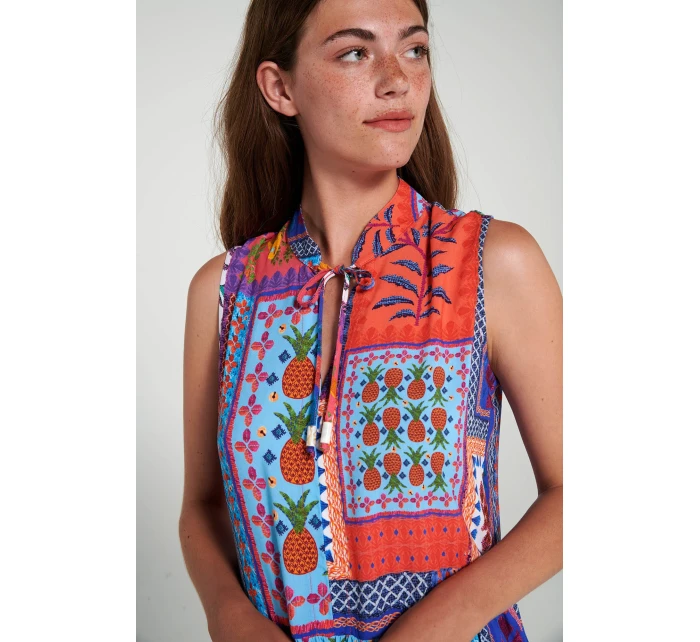 Šaty bez rukávů s potiskem model 19697651 - Vamp