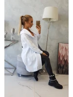 Pláštěnka s kapucí oversize bílá Pláštěnka s kapucí oversize bílá