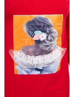 Šaty s 3D model 18744130 krajková červená - K-Fashion