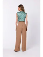 S331 Blúzka bez rukávov - béžová