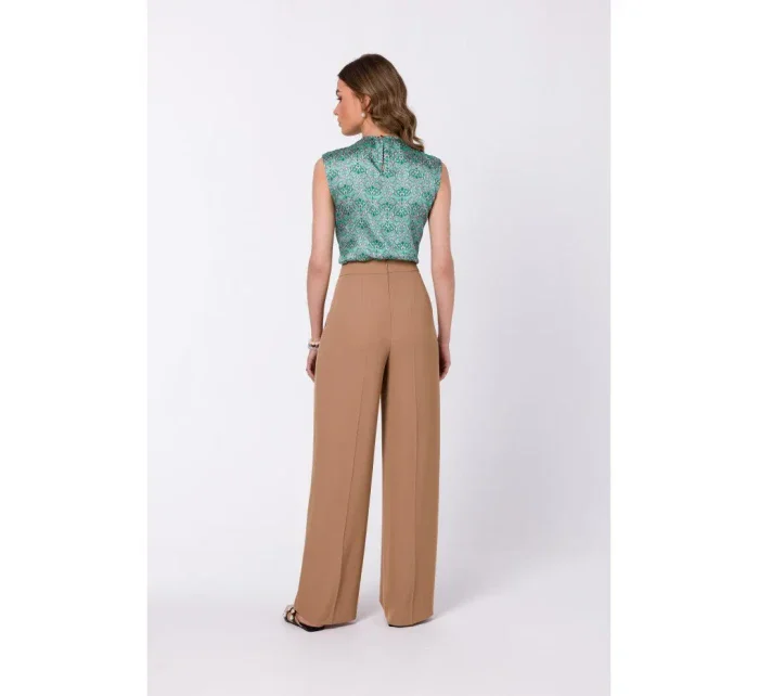 S331 Blúzka bez rukávov - béžová