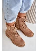 Dámske zateplené členkové topánky Workery Zippered Brown Mivael Dámske zateplené členkové topánky Workery Zippered Brown Mivael