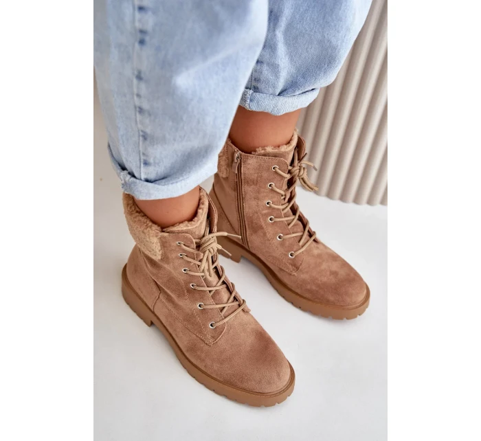 Dámske zateplené členkové topánky Workery Zippered Brown Mivael Dámske zateplené členkové topánky Workery Zippered Brown Mivael