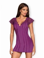 Výnimočná košieľka Moketta chemise purple - Obsessive