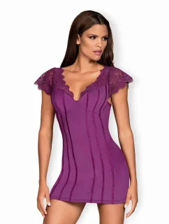Výnimočná košieľka Moketta chemise purple - Obsessive