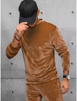 Pánska velúrová mikina velúr FashionStreet BX5530 Pánska velúrová mikina velúr FashionStreet BX5530