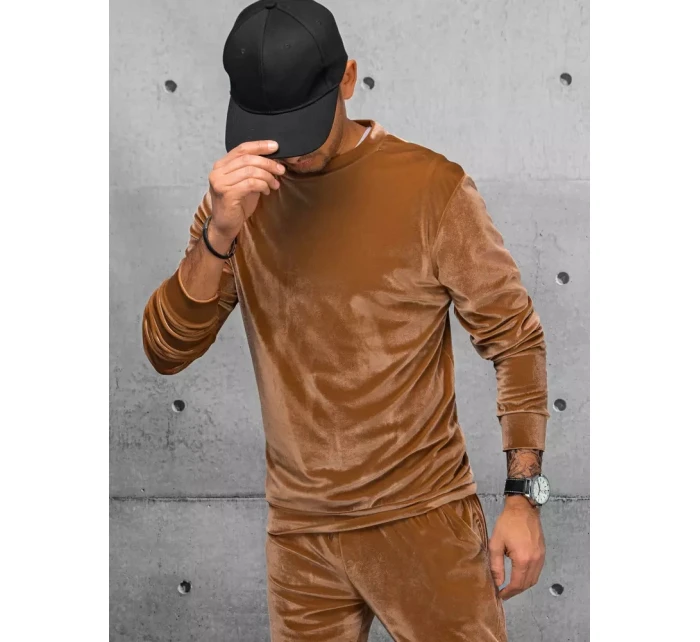 Pánska velúrová mikina velúr FashionStreet BX5530 Pánska velúrová mikina velúr FashionStreet BX5530
