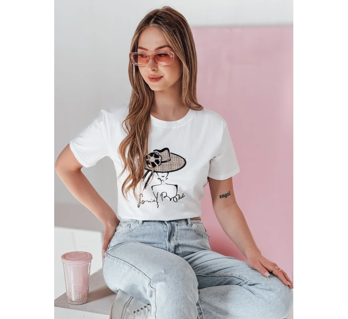 Dámské tričko s potiskem bílé Dstreet model 21986818 - FashionStreet