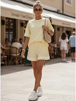 Dámska letná súprava so šortkami žltá FashionStreet AY1164