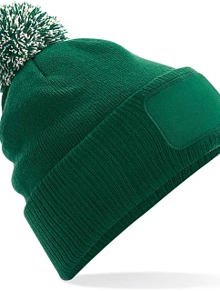 Beechfield B 443 Pletená čiapka Snowstar® 53.0443 tmavozelená/krémová