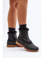 Śniegowce Damskie Ocieplane Futerkiem Na Zamek Lee Cooper LCJ-24-44-2866 Czarne