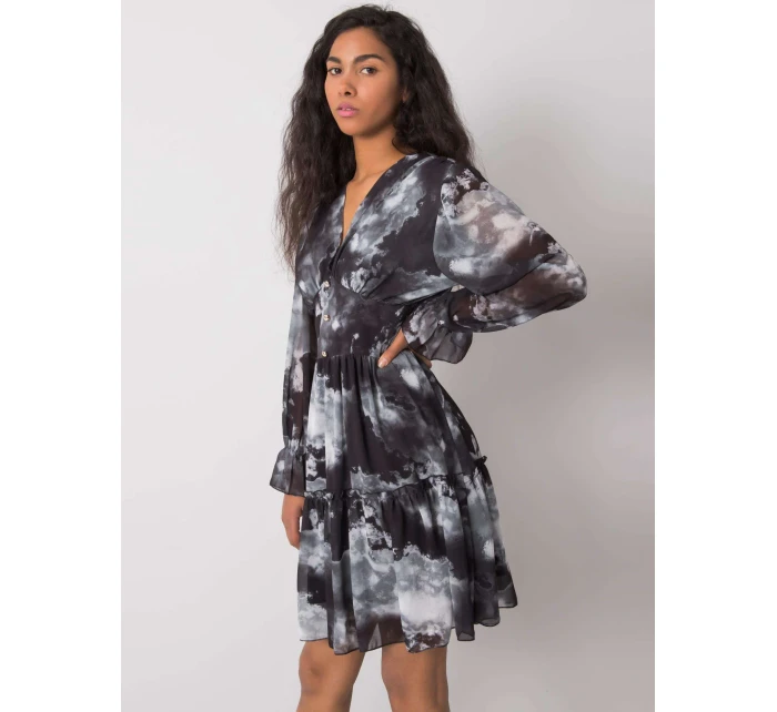 Šaty TW SK BI 1029.76 sivé čierne Šaty TW SK BI 1029.76 sivé čierne