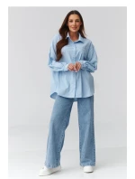 Košeľa s dlhým rukávom model 224102 Makadamia Košeľa s dlhým rukávom model 224102 Makadamia