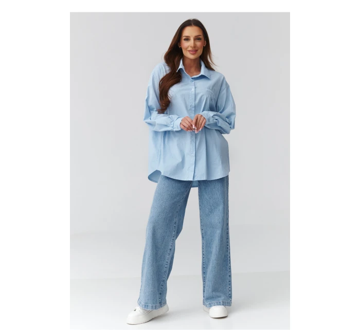 Košeľa s dlhým rukávom model 224102 Makadamia Košeľa s dlhým rukávom model 224102 Makadamia