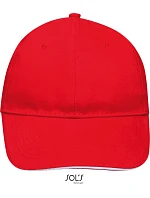 SOL'S 6 panelová baseballová kšiltovka red/white model 22460871 SOL'S 6 panelová baseballová kšiltovka red/white model 22460871