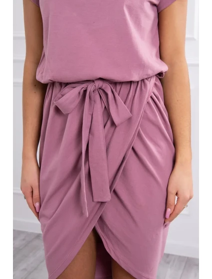 Šaty s obálkou dole tmavo ružové Šaty s obálkou dole tmavo ružové