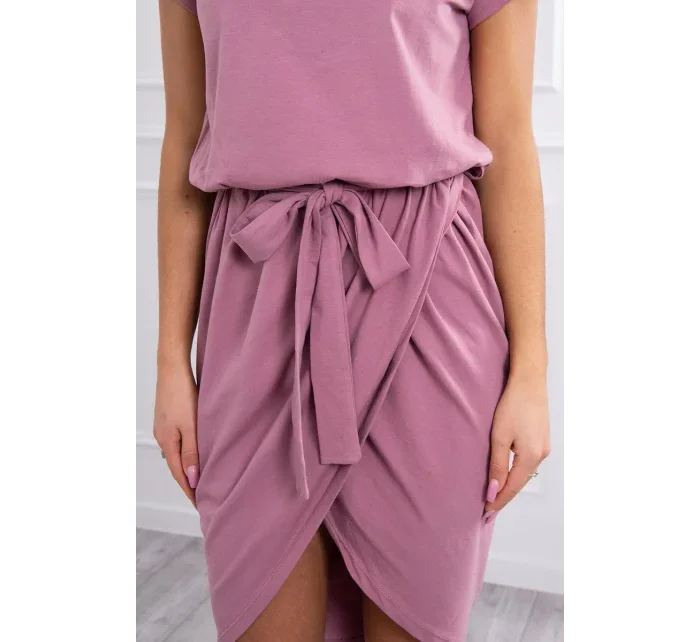 Šaty s obálkou dole tmavo ružové Šaty s obálkou dole tmavo ružové