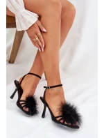 Dámské Sandály Na Podpatku S Černé model 21687020 - Boto Dámské Sandály Na Podpatku S Černé model 21687020 - Boto