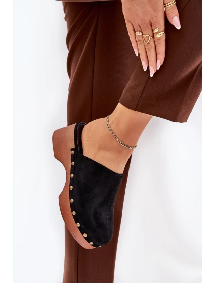 Klapky Dámské S Eko Semišové Černé model 21687916 - Boto