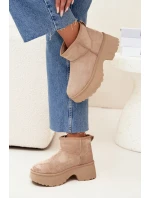 Dámské Nízké Sněhule S Kožíškem Khaki model 21706733 - Boto Dámské Nízké Sněhule S Kožíškem Khaki model 21706733 - Boto