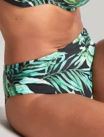 Dámske plavky Bali Midi Brief SW1646 Green Printed - Panache