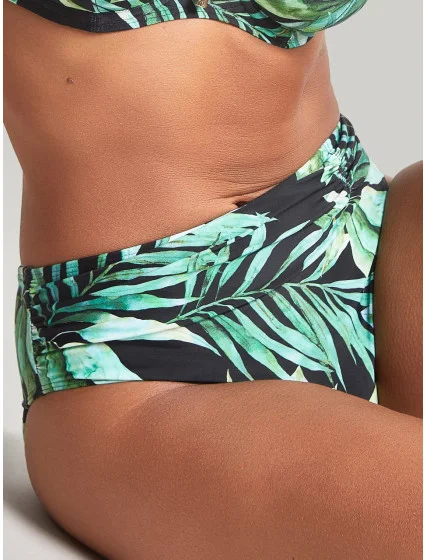 Dámske plavky Bali Midi Brief SW1646 Green Printed - Panache
