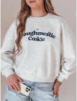 Dámská oversize mikina s potiskem světle šedá Dstreet model 21988127 - FashionStreet