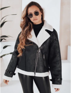 Dámská bunda z ovčí kůže černá Dstreet model 21991676 - FashionStreet