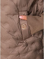 Kurtka damska pikowana z kapturem beżowa model 22341106 - FashionStreet