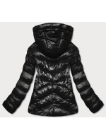 Čierna krátka dámska zimná bunda (23066-392)