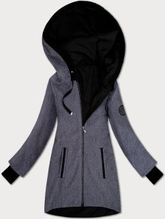 Dámska tenká tmavomodrá pruhovaná bunda s podšívkou S'West (B8541-26)