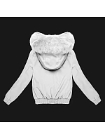 Krátka bunda s kožušinovou podšívkou S'West broken white (B8506-26) Krátka bunda s kožušinovou podšívkou S'West broken white (B8506-26)