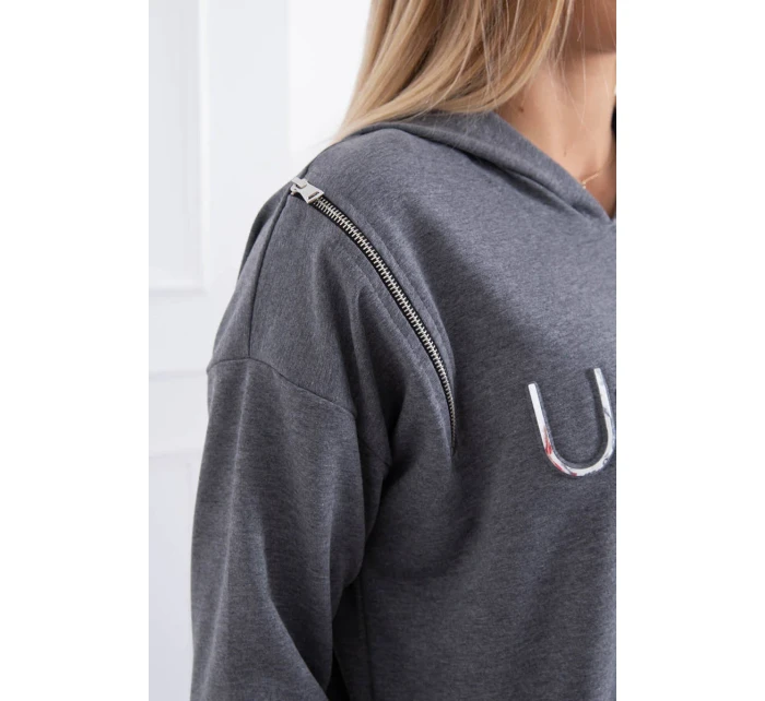 model 18747744 grafitové šaty - K-Fashion