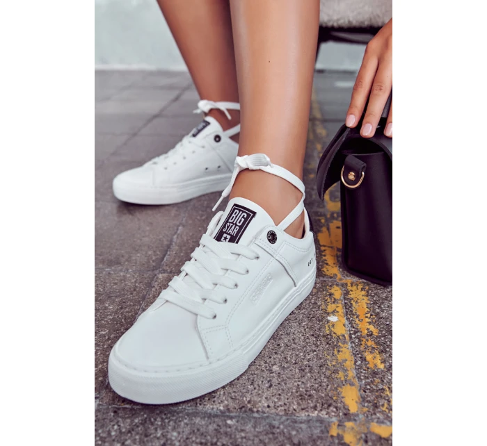 Kožené tenisky Big Star model 21580472 bílé a Černá - Big Star Shoes Kožené tenisky Big Star model 21580472 bílé a Černá - Big Star Shoes