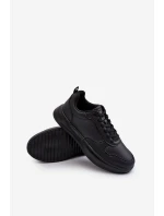 Lehké pánské tenisky na platformě z ekokože černé model 21658094 - EVENTO