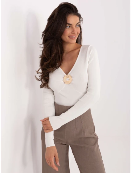 Sweter PM SW model 21334880 ecru - FPrice Sweter PM SW model 21334880 ecru - FPrice