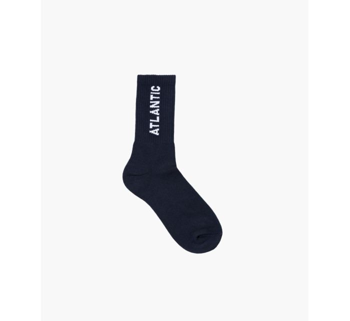 Pánske ponožky štandardnej dĺžky ATLANTIC - tmavomodré