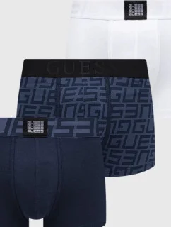 Pánske boxerky 3 pack U3BG01K6YW0 P7CJ modrá/biela - Guess