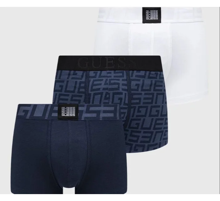 Pánske boxerky 3 pack U3BG01K6YW0 P7CJ modrá/biela - Guess Pánske boxerky 3 pack U3BG01K6YW0 P7CJ modrá/biela - Guess