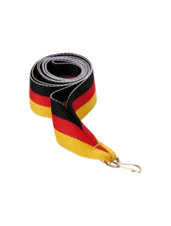 Stuha 11 mm - čierna, červená a žltá